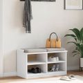 vidaXL Lavica do predsiene SANDNES biela 87x40x50 cm borovicový masív