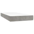 vidaXL Posteľný rám boxsping s matracom bledosivý 90x190 cm zamat