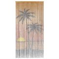 vidaXL Záves proti hmyzu s potlačou palmy 100x220 cm bambus