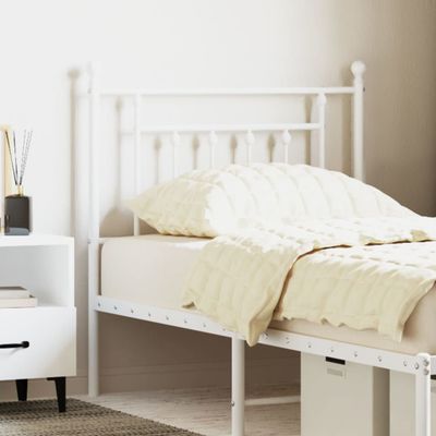 vidaXL Kovové náhradné čelo postele biele 80 cm