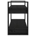 vidaXL Knižnica/deliaca stena čierna 80x35x56,5 cm masívna borovica