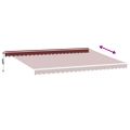 vidaXL Automaticky zaťahovacia markíza s LED vínová 500x350 cm