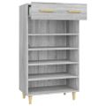 vidaXL Botník sivý dub sonoma 60x35x105 cm spracované drevo