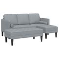 vidaXL Sada pohoviek 2 ks Svetlosivá Polyester