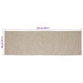 vidaXL Koberec do oblasti Prírodná a biela 80 x 250 cm Juta