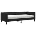 vidaXL Denná posteľ s matracom čierna 90x200 cm látka