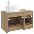 vidaXL Sada kúpeľňového nábytku 2 ks Dub artisan Kompozitné drevo
