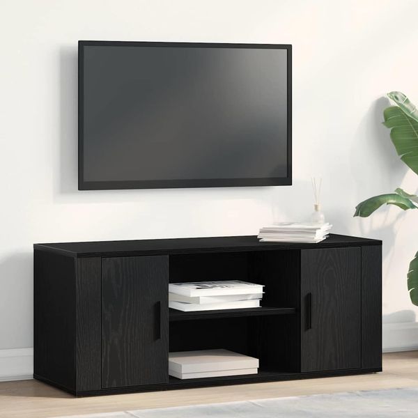 vidaXL TV skrinka Čierny dub 100 x 35 x 40 cm Kompozitné drevo
