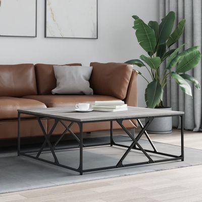 vidaXL Konferenčný stolík sivý sonoma 100x100x40 kompozitné drevo