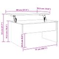 vidaXL Konferenčný stolík dub artisan 80x50,5x41,5 cm kompozitné drevo