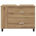 vidaXL Kozmetický stolík do kúpeľne Dub artisan 80 x 35 x 60 cm