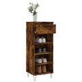 vidaXL Botník dymový dub 40x36x105 cm spracované drevo