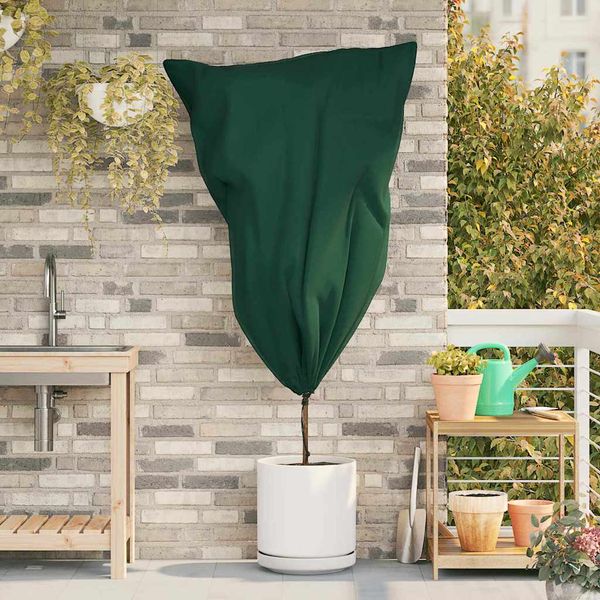 vidaXL Covers na fleece pre ochranu rastlín pred mrazom 10 pcs Zelená