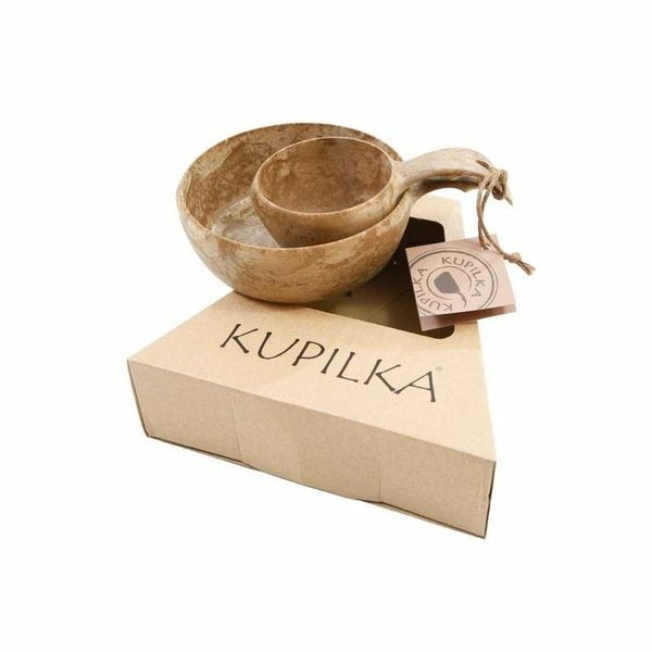 3055210151B Kupilka 55 + 21 SET Brown - hnedá súprava misky a hrnčeka, v balení