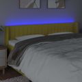 vidaXL Čelo postele s LED zelené 203x16x78/88 cm látka