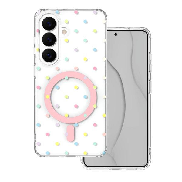 Obal Bubble Dots Mag pre Samsung S26 biely