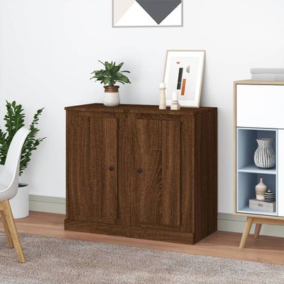 vidaXL Komody 2 ks hnedý dub 37,5x35,5x67,5 cm kompozitné drevo