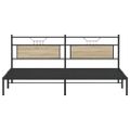 VidaXL Rám postele bez matraca Dub Sonoma 200x200 cm Konštrukcia dreva