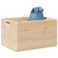 VidaXL Drevená škatuľka s rúčkami 40x30x23 cm masívna borovica