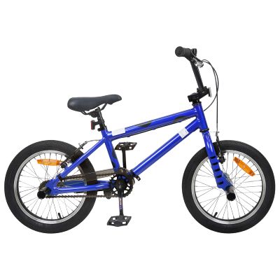 vidaXL BMX Bicykel 16 Palcov pre deti vo veku 5-8 rokov Tmavomodrá