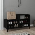 vidaXL Botník čierny 102x36x60 cm spracované drevo