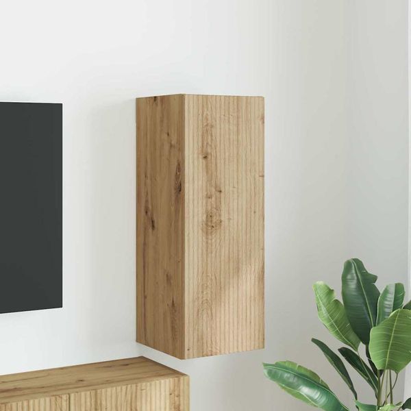 vidaXL TV nástenná skriňa Nástenný Remeselnícky dub 30 x 31 x 80 cm