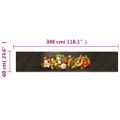 vidaXL Kuchynský koberec umývateľný koreniny 60x300 cm zamat