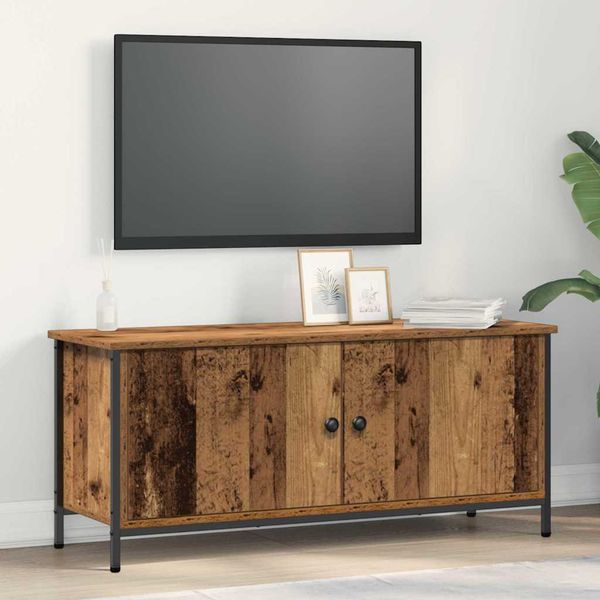 vidaXL TV skrinka Staré drevo 100 x 35 x 45 cm Kompozitné drevo