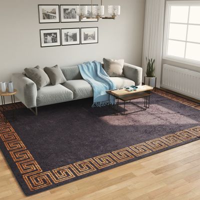 vidaXL Koberec prateľný čierno-zlatý 400x300 cm
