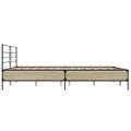 vidaXL Posteľný rám dub sonoma 200x200 cm kompozitné drevo a kov