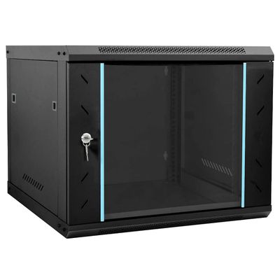 vidaXL Sieťový kabinet s úložiskom Čierna 60 x 60 x 50 cm Oceľ