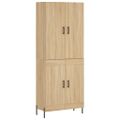 vidaXL Vysoká skrinka dub sonoma 69,5x34x180 cm spracované drevo