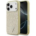 Puzdro Guess Glitter Triangle Logo MagSafe pre iPhone 17 Pro zlaté