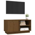 vidaXL TV skrinka medovo-hnedá 80x35x40,5 cm masívna borovica