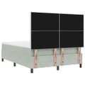 vidaXL LED box s pružinami Svetlosivá 140 x 200 cm Zamat