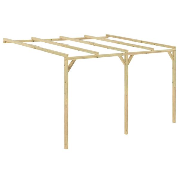 vidaXL Pergola k stene domu 4x3x2,1 m, drevo