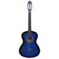 vidaXL Klasická gitara pre začiatočníkov s taškou modrá 4/4 39"