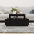 vidaXL Konferenčný stolík čierny 80x55x40,5 cm borovicový masív