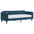 vidaXL Denná posteľ s matracom modrá 90x200 cm zamat
