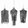 vidaXL Visiaci duch na Halloween 3 ks Čierna 66 x 110 cm Polyester