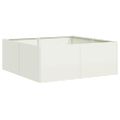 vidaXL Kvetináč biely 80x80x30 cm oceľ