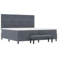 vidaXL Posteľ s pružinovým rámom Tmavo šedá 200 x 200 cm Zamat