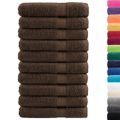vidaXL Prémiové uteráky do sauny SOLUND 10 ks hnedé 80x200 cm 600 g/m2
