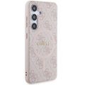 Guess case for Samsung Galaxy S24 GUHMS24SG4GFRP pink HC MAGSAFE PU 4G RING CLASSIC LOGO