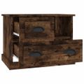vidaXL Nočný stolík dymový dub 60x39x45 cm