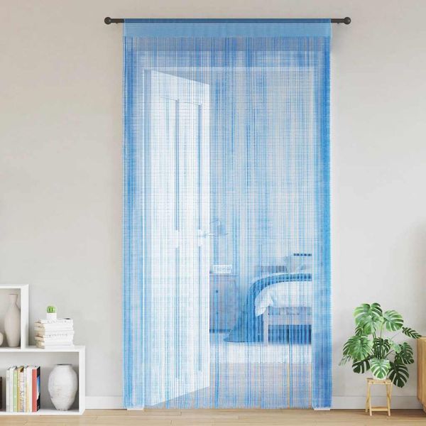 vidaXL Šnúrkový záves, 2 ks, 140x250 cm, svetlomodrý