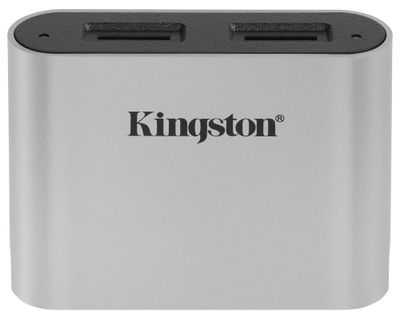 KINGSTON USB3.2 Gen1 Workflow Dual-Slot microSDHC/SDXC UHS-II čítačka kariet Čítačka pamäťových kariet, externá, USB 3.2 Gen1, microSDHC, microSDXC, UHS-II, 2 sloty