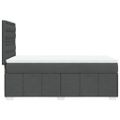 vidaXL Posteľný rám boxsping s matracom tmavosivý 80x200 cm látka