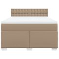 vidaXL Boxspring posteľ s matracom kapučínová 140x190 cm umelá koža