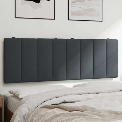 vidaXL Vankúš na čelo postele Hanko tmavosivý 140 cm zamat